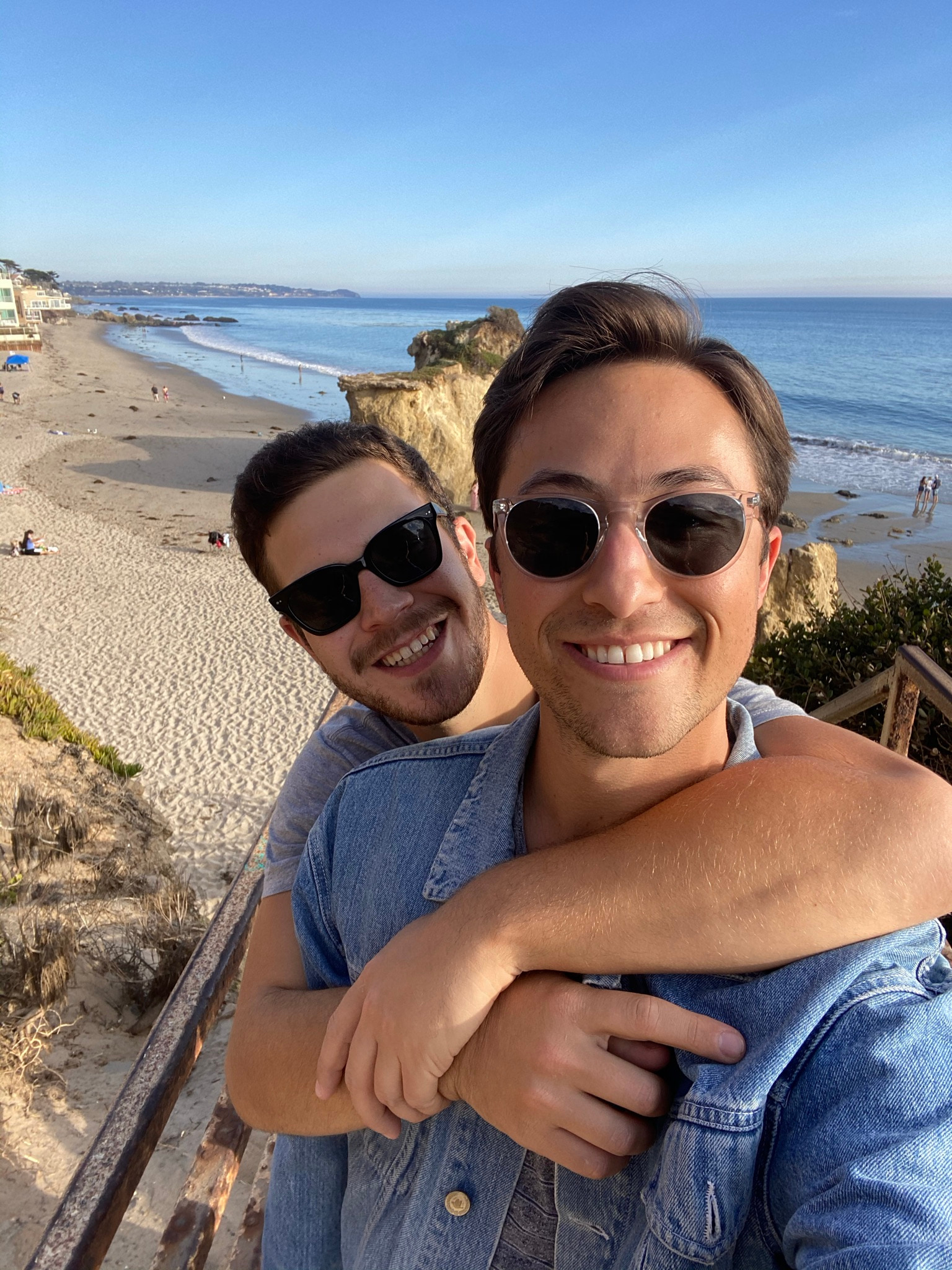 Phil and Zack together by the beach in Los Angeles