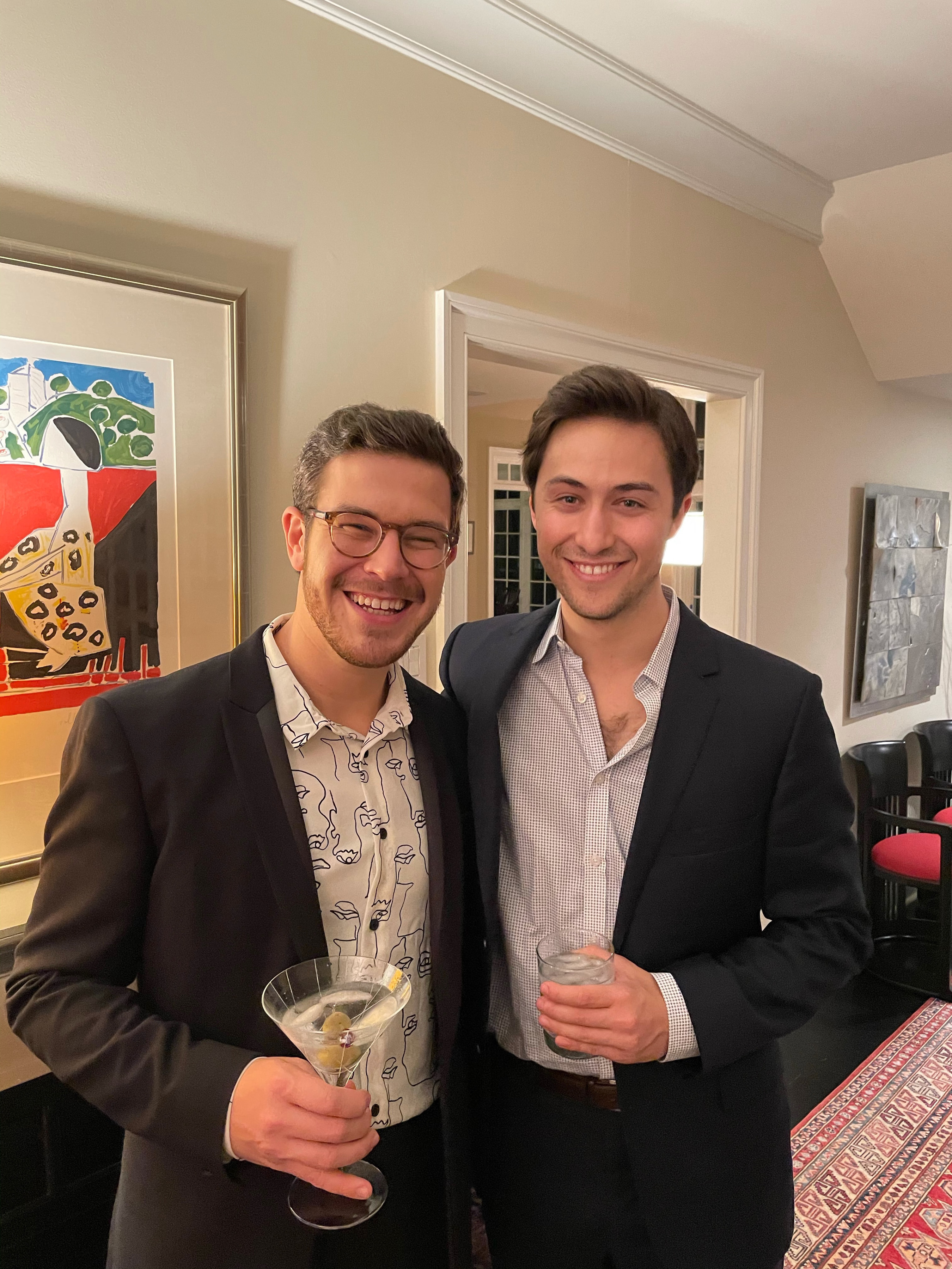 Phil and Zack dressed up for New Year's Eve in Philadelphia
