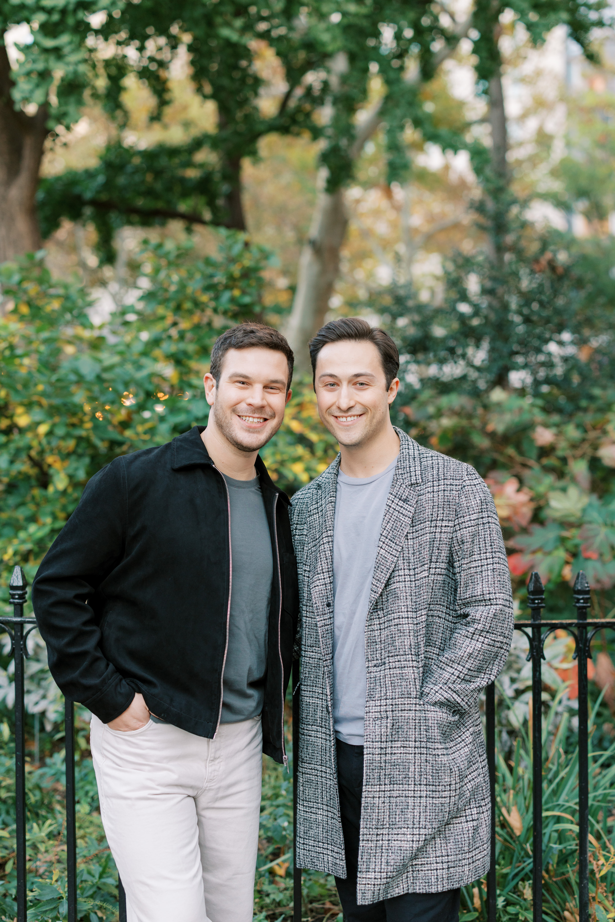 Phil and Zack together in a New York City park