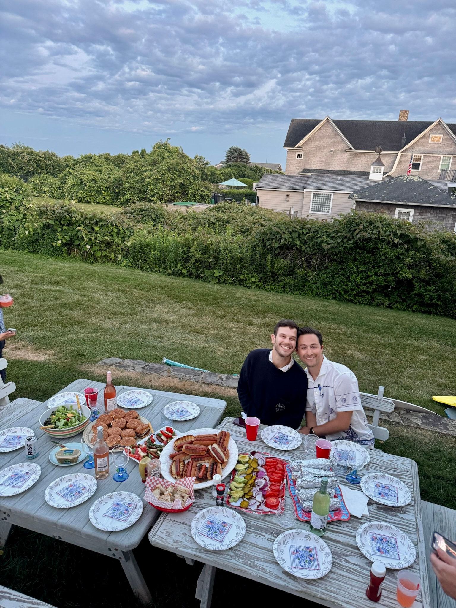 Phil and Zack together at a Fourth of July dinner in Rhode Island