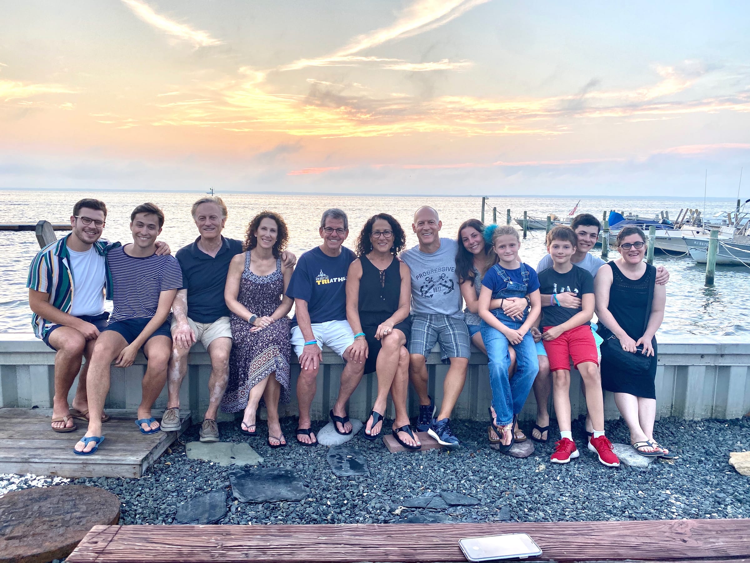 Phil and Zack with family and friends